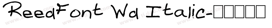 ReedFont Wd Italic字体转换
